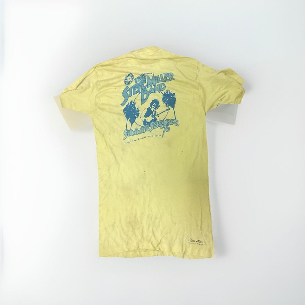 True Vintage Midnight Sun Steve Miller Band Tshirt Temple Music Fest Summer Tour